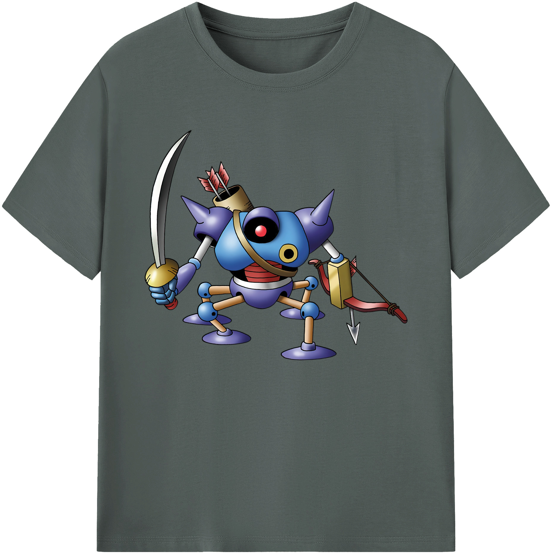 （画像用） ドラゴンクエスト Doragon Kuesuto Dragon Quest 綿100％ メンズ半袖Tシャツ｜肌触りやわらか＆通気性